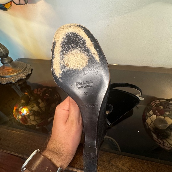 Prada Suede Wedges size 8 US/ 39 EU - Picture 11 of 13